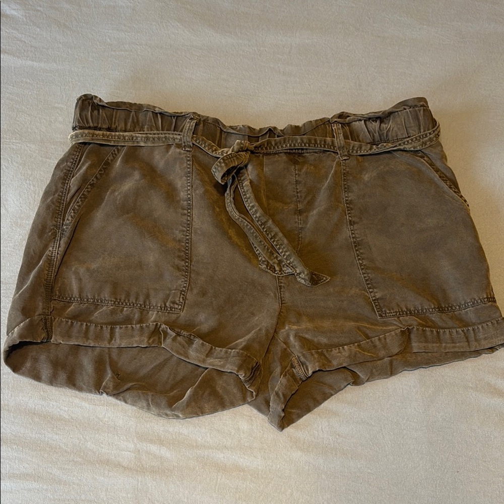 Aerie Brown Cargo Shorts Relaxed Fit